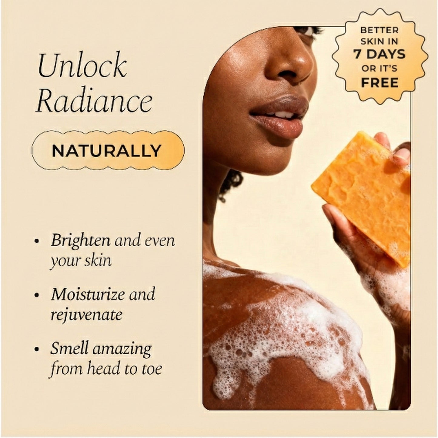Turmeric Brightening Soap (with Vitamin C, Alpha Arbutin, Oat)